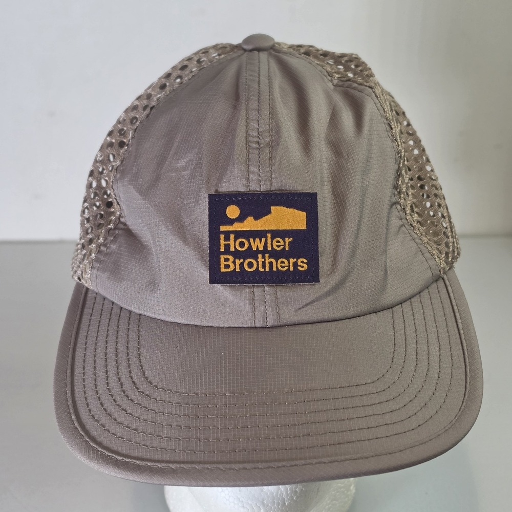Howler Brothers Mesh Back Trucker Hat Tan Brown Adjustable Strap